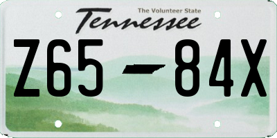 TN license plate Z6584X