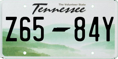 TN license plate Z6584Y