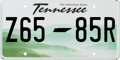 TN license plate Z6585R