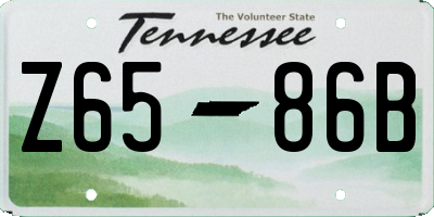 TN license plate Z6586B