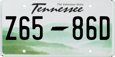 TN license plate Z6586D
