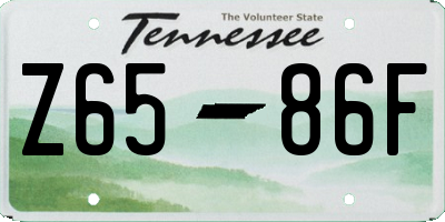 TN license plate Z6586F