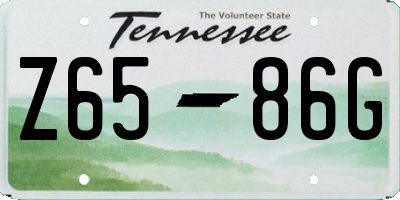 TN license plate Z6586G