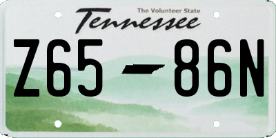TN license plate Z6586N