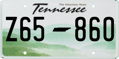 TN license plate Z6586O