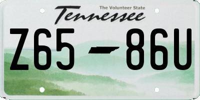 TN license plate Z6586U