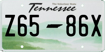 TN license plate Z6586X