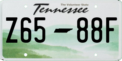 TN license plate Z6588F