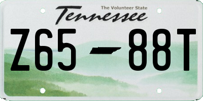 TN license plate Z6588T
