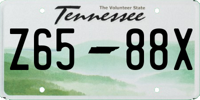 TN license plate Z6588X