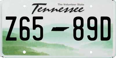 TN license plate Z6589D