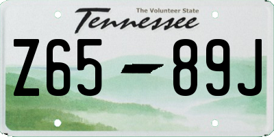 TN license plate Z6589J
