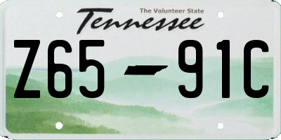 TN license plate Z6591C
