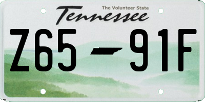 TN license plate Z6591F