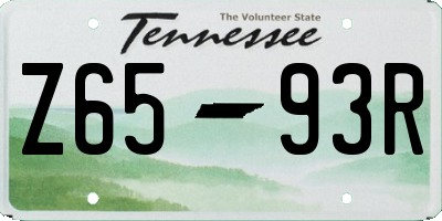 TN license plate Z6593R