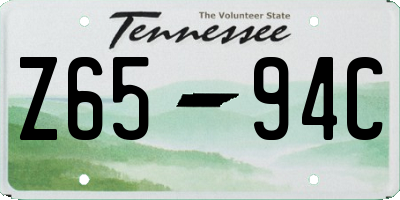 TN license plate Z6594C
