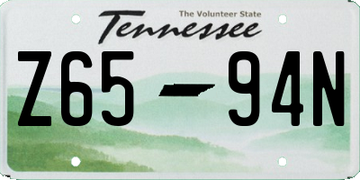 TN license plate Z6594N