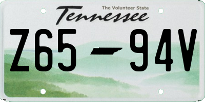 TN license plate Z6594V