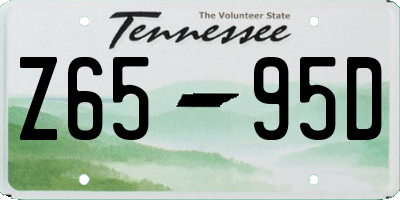 TN license plate Z6595D