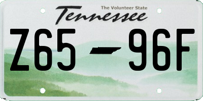 TN license plate Z6596F