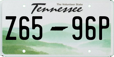 TN license plate Z6596P