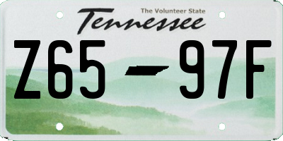 TN license plate Z6597F