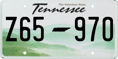 TN license plate Z6597O