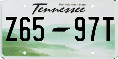 TN license plate Z6597T