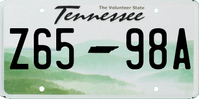 TN license plate Z6598A