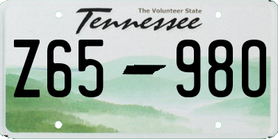 TN license plate Z6598O