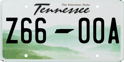 TN license plate Z6600A