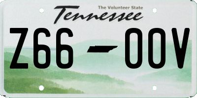 TN license plate Z6600V