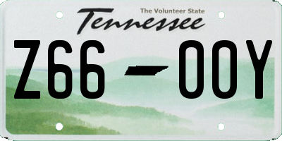 TN license plate Z6600Y