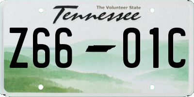 TN license plate Z6601C