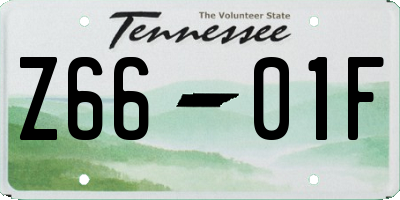 TN license plate Z6601F
