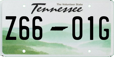 TN license plate Z6601G