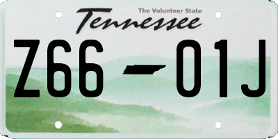 TN license plate Z6601J