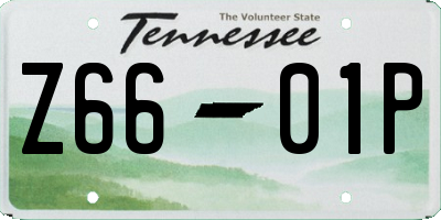 TN license plate Z6601P