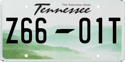 TN license plate Z6601T