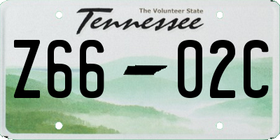 TN license plate Z6602C