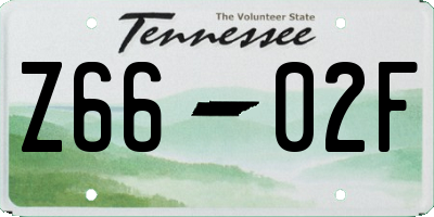 TN license plate Z6602F
