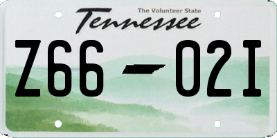 TN license plate Z6602I