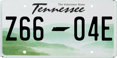 TN license plate Z6604E