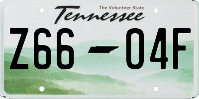 TN license plate Z6604F
