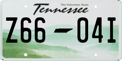 TN license plate Z6604I