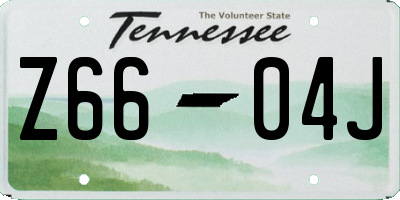 TN license plate Z6604J
