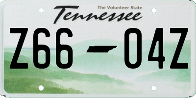 TN license plate Z6604Z