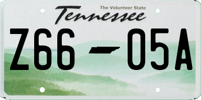 TN license plate Z6605A