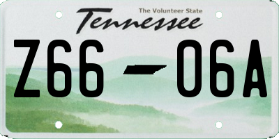 TN license plate Z6606A