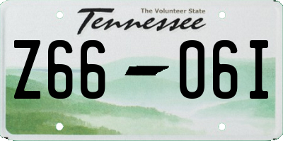 TN license plate Z6606I